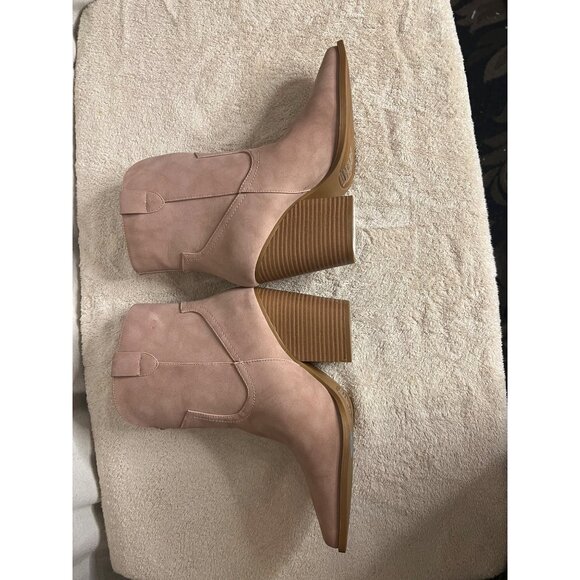 Qupid Slay 76X Women's Pink Western Ankle Boots Size 10 - Picture 14 of 15